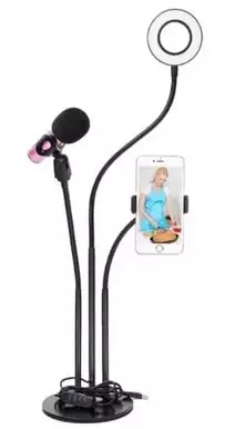 Table-top-ring-light-stand-with-Microphone